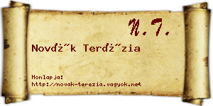 Novák Terézia névjegykártya